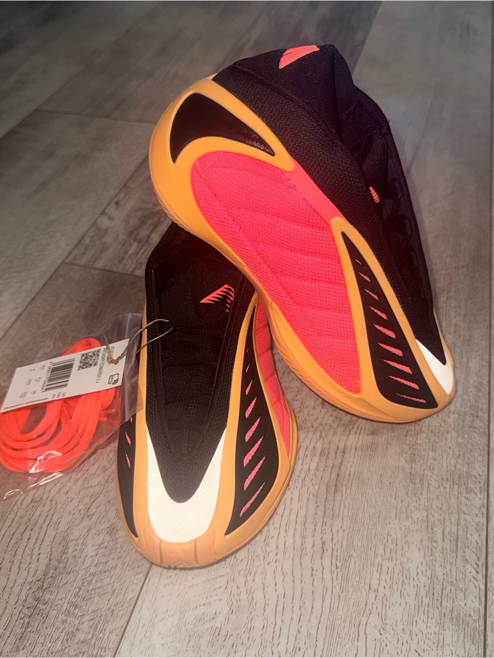 Adidas Anthony Edwards 2 AE2 Youth 4 Basketball Shoes Orange Black JS3515 NWT